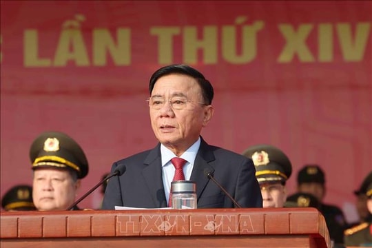 Thường trực Ban Bí thư dự Lễ xuất quân và diễn tập phương án bảo vệ Đại hội lần thứ XIV của Đảng