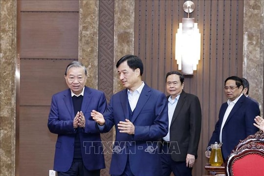 Tổng Bí thư Tô Lâm làm việc với Ban Thường vụ Thành ủy Hà Nội