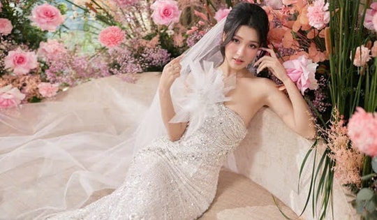 Á hậu Phương Nhi đẹp lộng lẫy trong áo cưới đầm xòe công chúa