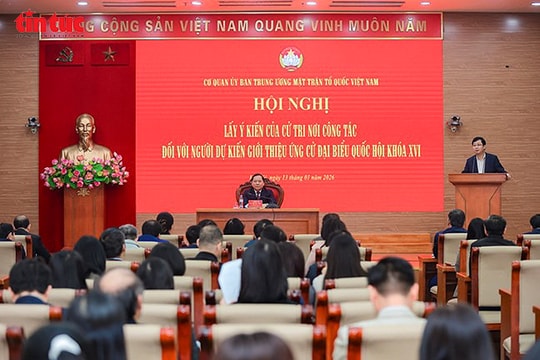 MTTQ Việt Nam lấy ý kiến cử tri nơi công tác giới thiệu người ứng cử Quốc hội khóa XVI