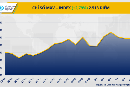 Dòng tiền đổ vào thị trường hàng hóa, MXV-Index lập đỉnh 5 năm