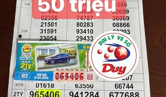 Xổ số miền Nam: Chiều 13-1, đại lý tìm người trúng giải độc đắc 2 đài