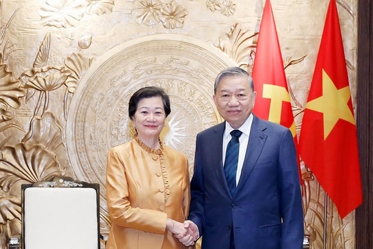 Tổng Bí thư Tô Lâm tiếp Đại sứ Campuchia Chea Kimtha chào từ biệt