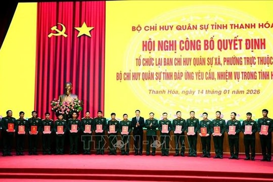 Thanh Hóa: Bổ nhiệm 166 chỉ huy trưởng Ban Chỉ huy quân sự xã, phường