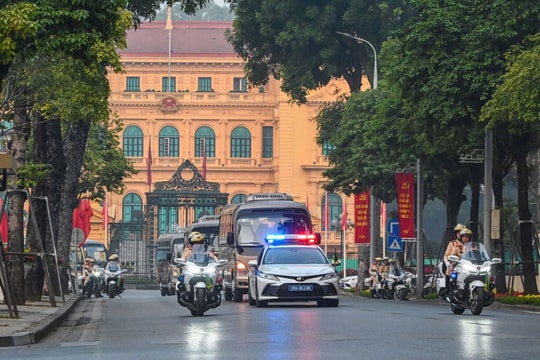 Hà Nội diễn tập phương án dẫn đoàn phục vụ Đại hội XIV của Đảng