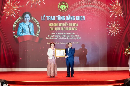 Tập đoàn BRG được trao tặng bằng khen của Ban Tuyên giáo và Dân vận Trung ương