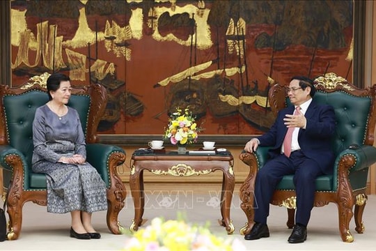 Thủ tướng Phạm Minh Chính tiếp Đại sứ Campuchia chào từ biệt