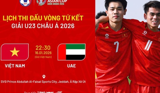 Lịch thi đấu bóng đá hôm nay ngày 15/1-16/1: U23 Việt Nam vs U23 UAE, viết tiếp hành trình lịch sử