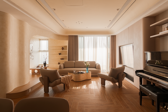 1,6 tỷ đồng cải tạo căn hộ 140 m2 bằng vật liệu độc bản