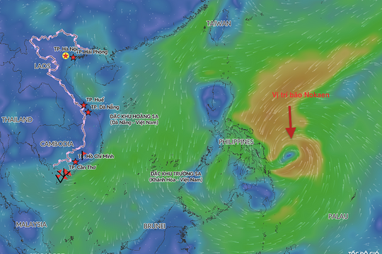 Xuất hiện bão gần Biển Đông