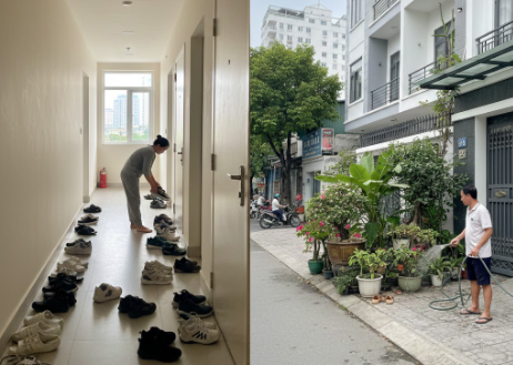'Ở nhà đất lấn vỉa hè để chậu cây, lên chung cư lấn hành lang để giày dép'
