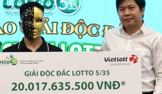 Một thanh niên trúng Vietlott hơn 20 tỉ đồng "hết sức bất ngờ"