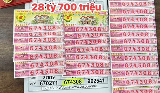 Xổ số miền Nam: Sáng 17-1, đại lý đang tìm người trúng độc đắc 28 tờ vé số