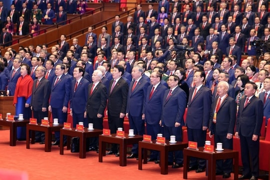 Đại biểu dự phiên khai mạc Đại hội Đảng XIV