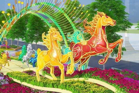 Thiết kế ngày và đêm của đường hoa Nguyễn Huệ Tết Bính Ngọ