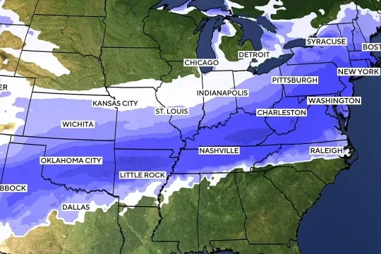 Dải băng giá khổng lồ sắp quét qua nước Mỹ