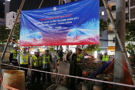 TP Hồ Chí Minh: Khẩn trương khoan khảo sát địa chất tuyến metro số 2