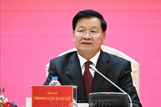 Tổng Bí thư, Chủ tịch nước Lào thông tin về Đại hội XII của Đảng Nhân dân Cách mạng Lào