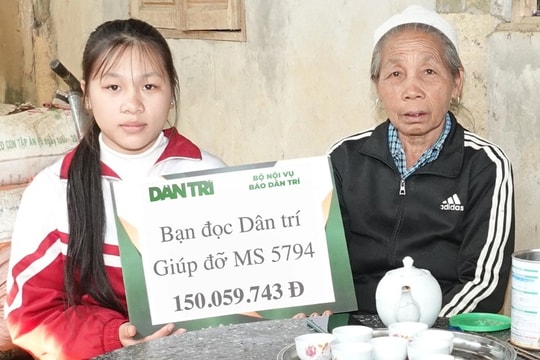 Bà lão nuôi chồng tâm thần và 2 cháu mồ côi được hỗ trợ hơn 200 triệu đồng