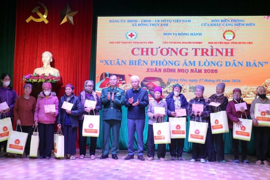 Gửi trọn yêu thương ‘Xuân Biên phòng ấm lòng dân bản’ năm 2026 tới đồng bào biên giới