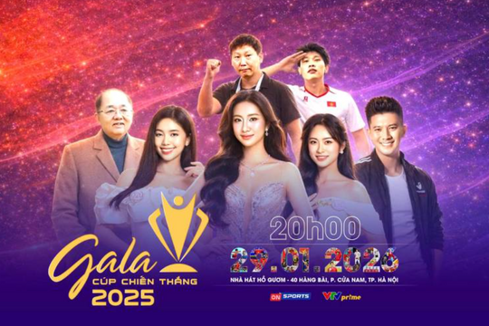 Trực tiếp Gala Cúp Chiến thắng 2025: U22 Việt Nam giành giải đội tuyển hay nhất năm