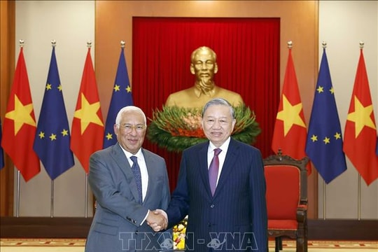 Tổng Bí thư Tô Lâm tiếp Chủ tịch Hội đồng châu Âu