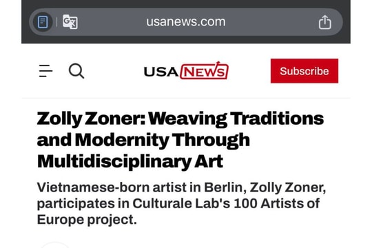 Nghệ sĩ Việt Zolly Zoner được vinh danh trong dự án ‘100 nghệ sĩ đương đại châu Âu’