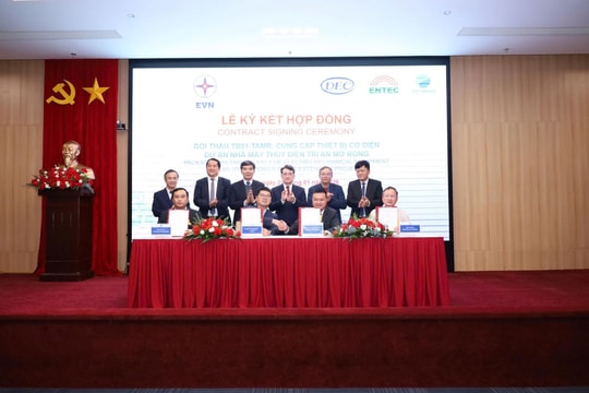 Ký kết hợp hợp đồng cung cấp thiết bị cơ điện dự án Nhà máy thuỷ điện Trị An mở rộng