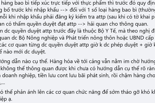 Doanh nghiệp như ‘ngồi trên đống lửa’ vì nhiều lô hàng không lưu thông được
