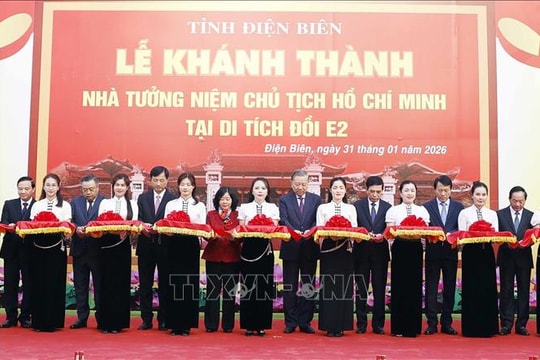 Tổng Bí thư Tô Lâm dự Lễ Khánh thành Nhà tưởng niệm Chủ tịch Hồ Chí Minh tại di tích đồi E2