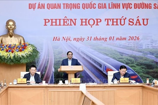 Thủ tướng chủ trì Phiên họp thứ sáu Ban Chỉ đạo các dự án quan trọng lĩnh vực đường sắt