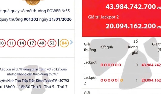 Xổ số Vietlott có vé trúng giải Jackpot 2