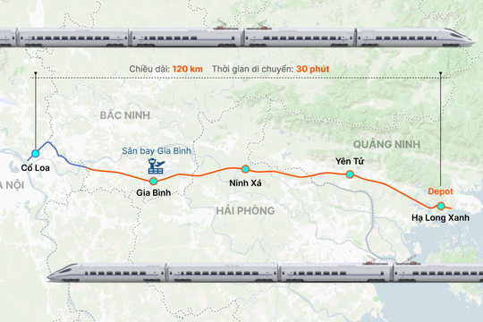 Gần 150.000 tỷ đồng xây dựng đường sắt tốc độ cao Hà Nội - Quảng Ninh