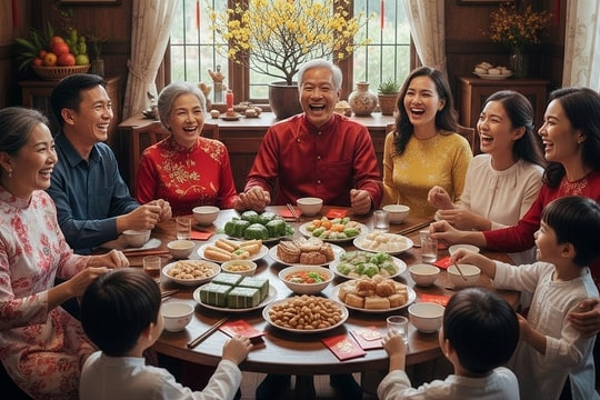 Nhà tôi bốn thế hệ vẫn ăn Tết thảnh thơi