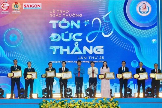 Vinh danh 11 kỹ sư, công nhân tiêu biểu đoạt Giải thưởng Tôn Đức Thắng