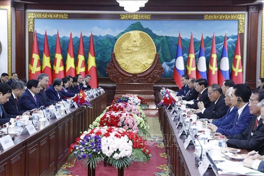 Tổng Bí thư Tô Lâm và Tổng Bí thư, Chủ tịch nước Lào hội đàm