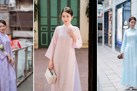 Mặc áo dài màu gì để trẻ và tôn da dịp Tết?