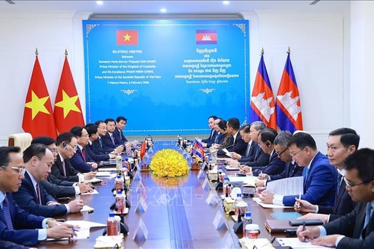 Thủ tướng Phạm Minh Chính hội kiến Thủ tướng Campuchia Hun Manet