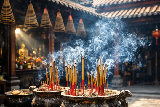 Hít khói nhang, vàng mã có hại không?