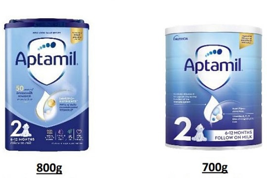 Thêm nhiều lô sữa Aptamil bị thu hồi