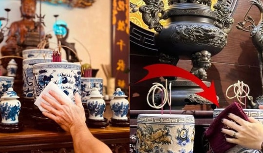Trình tự bao sái bàn thờ năm 2026 đúng cách, không lo phạm 'đại kỵ'