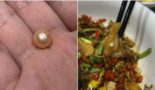 Đang dùng bữa trưa, người đàn ông nhìn thấy thứ bất ngờ