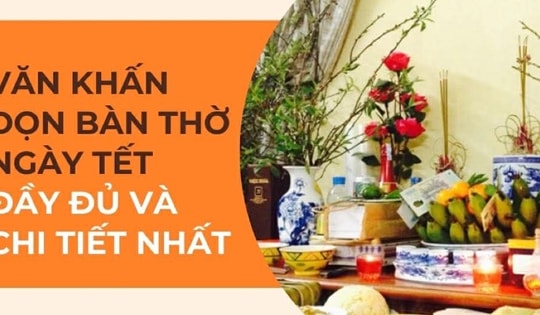 Bài cúng, văn khấn bao sái bàn thờ gia tiên, thần tài 2026 đúng, chuẩn