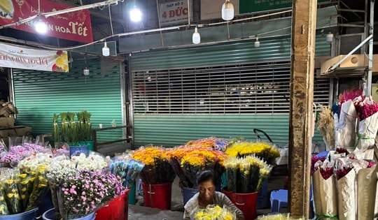 Hình ảnh khác lạ tại chợ hoa sỉ lớn nhất TPHCM trước Tết