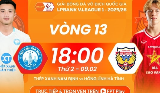 Lịch thi đấu bóng đá hôm nay ngày 9/2 - 10/2: Nam Định đấu Hà Tĩnh