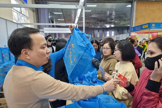 Khoảng 12 triệu lượt người lao động được chăm lo Tết 2026