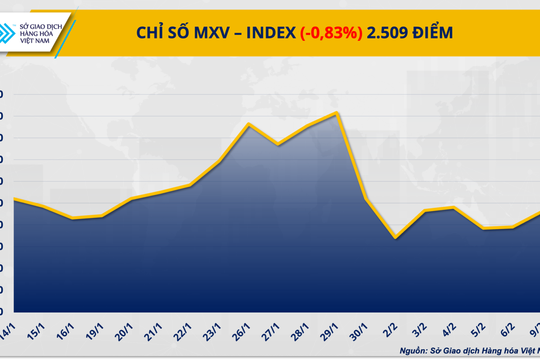 Dứt mạch phục hồi, MXV-Index lùi sát mốc 2.500 điểm