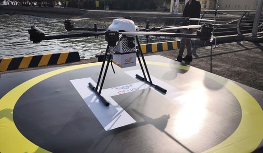 TPHCM khai trương tuyến giao hàng xuyên biển Cần Giờ - Vũng Tàu bằng UAV