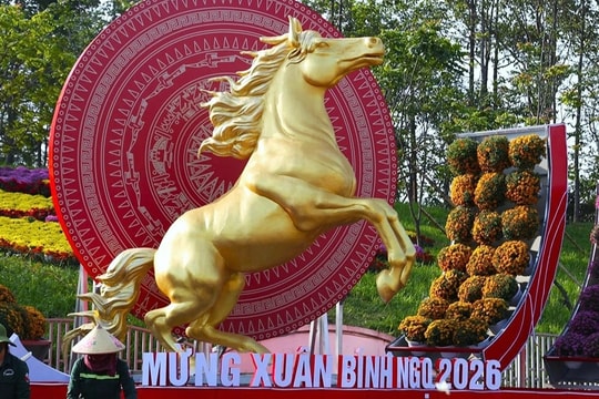 Linh vật ngựa ở Nghệ An được khen "chăm tập gym"