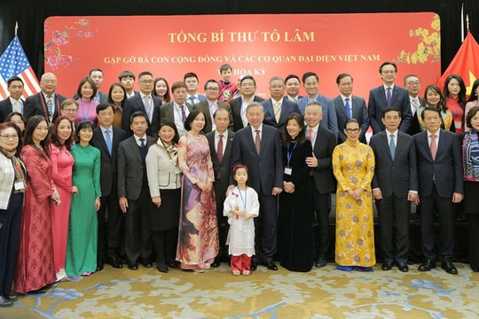 Tổng Bí thư Tô Lâm gặp gỡ cộng đồng và các cơ quan đại diện Việt Nam tại Hoa Kỳ